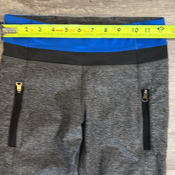 Lululemon Inspire Tight II (Mesh) Heathered Black/ Blue Size 4 pockets - Picture 6 of 13